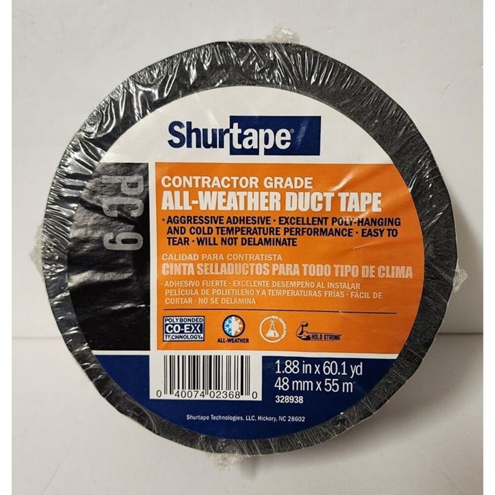 Shurtape PC 9 Contractor Grade, All-Weather Duct Tape